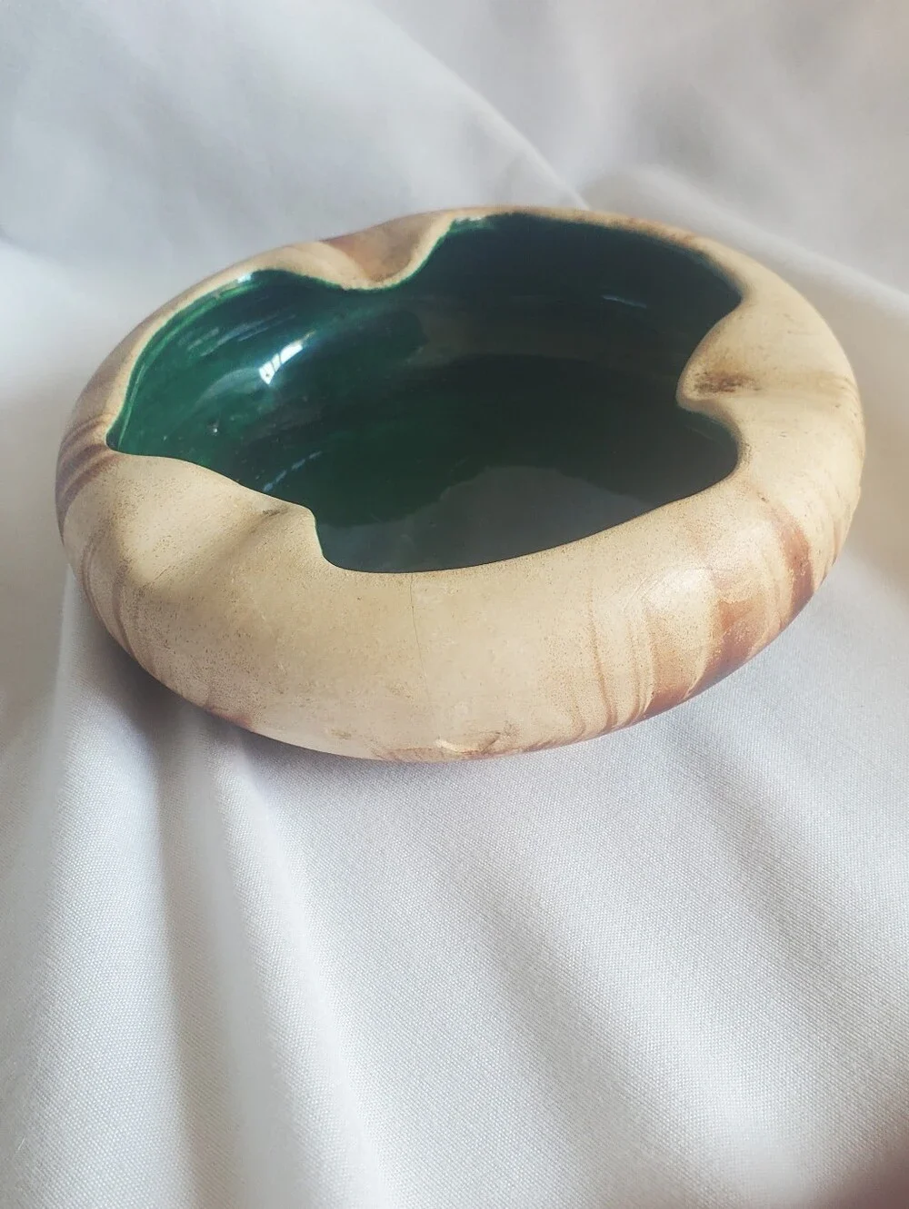Nemadji Vtg Rocky Mountain #213 Handmade MCM Retro Pottery Ashtray Trinket Bowl
